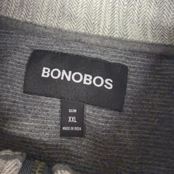 Bonobos 1/4 Zip Pullover Sweatshirt Mens XXL Heather Gray Slim Casual Preppy - Picture 4 of 7